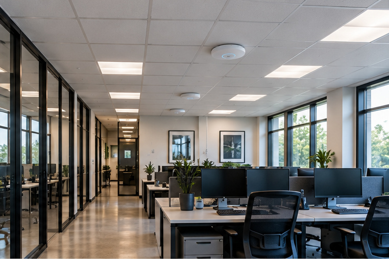 Commercial office with business WiFi